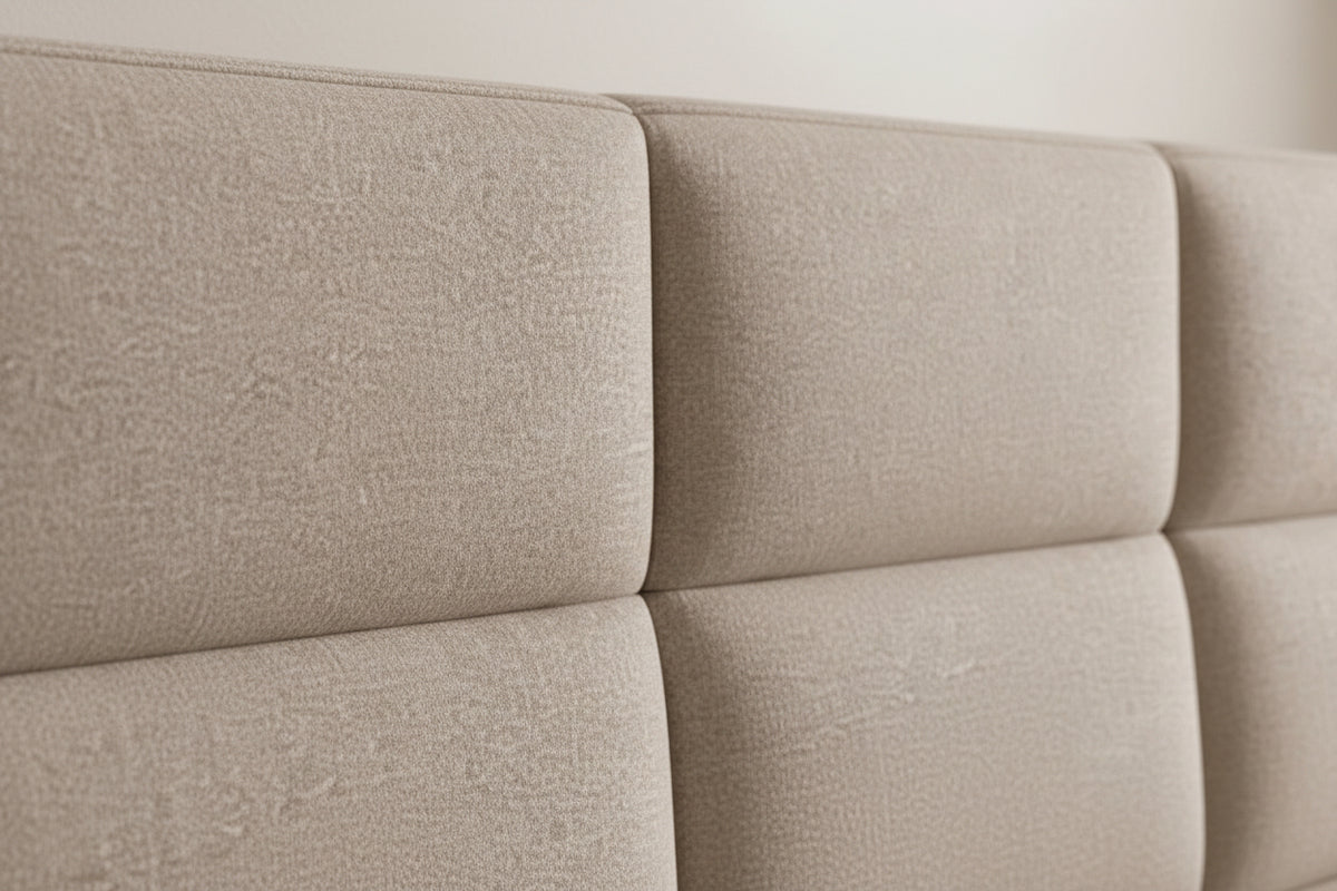 Upholstered bed with headboard