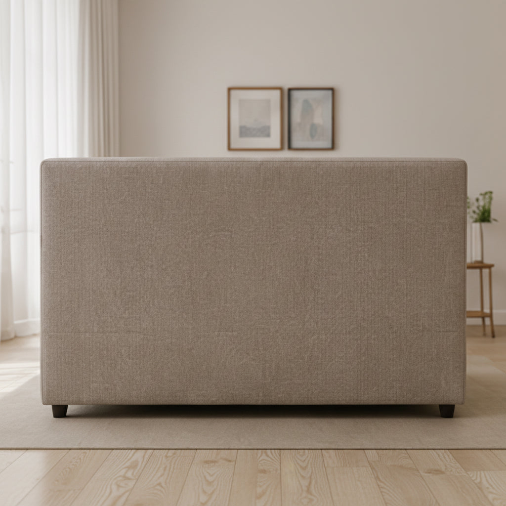 Upholstered bed with headboard